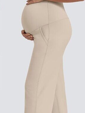 G4Free Over-The-Belly Maternity Yoga Wide-Leg Crop Pants - 5/6